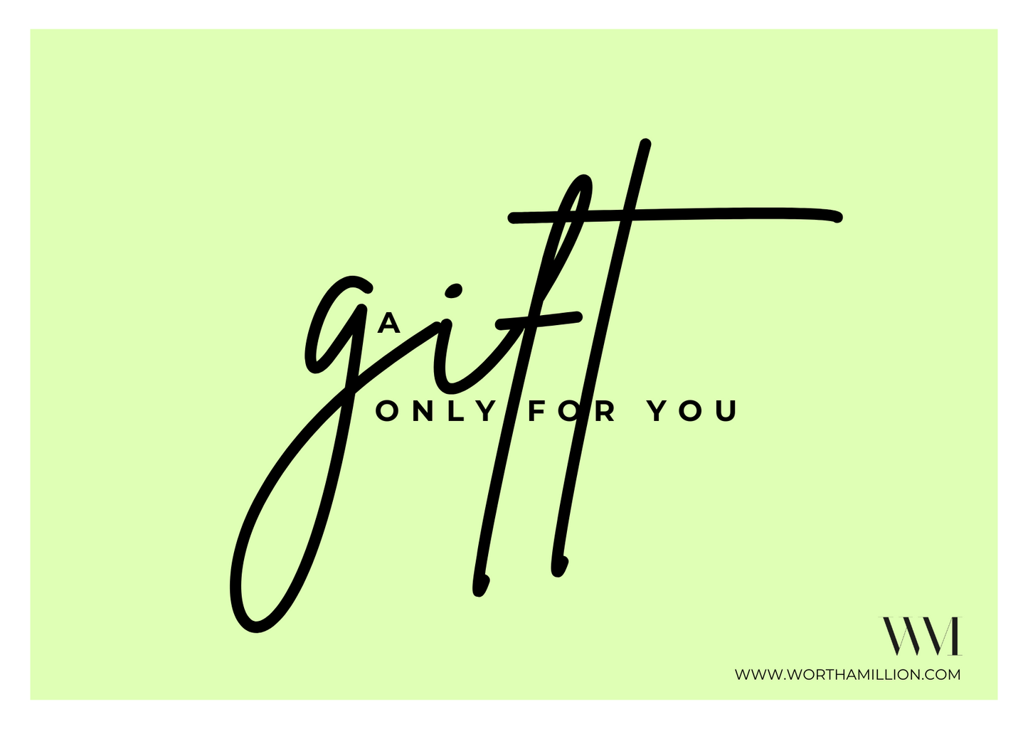 A gift for you digital gift card in green and black