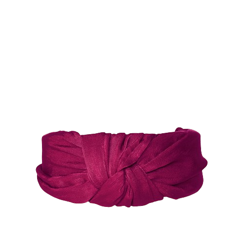 Burgundy Satin Knot Headband – Classic Hair Accessory | Worth A Million