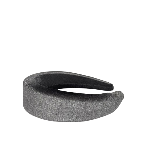 Grey Velvet Headband – Soft Sculpted Hair Accessory | Worth A Million