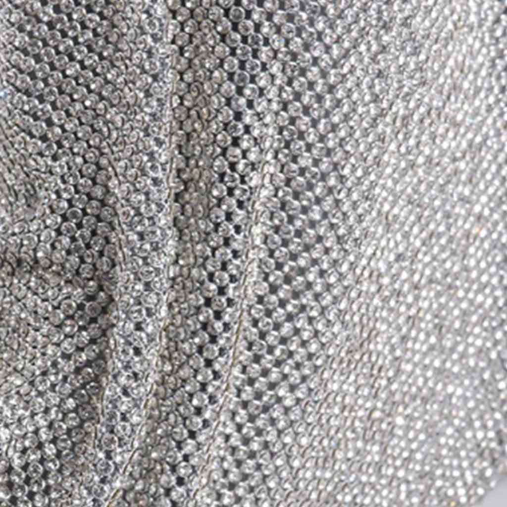 The Carrie Rhinestone Shoulder Bag in Silver – Sparkling Crystal Evening Bag | Worth A Million