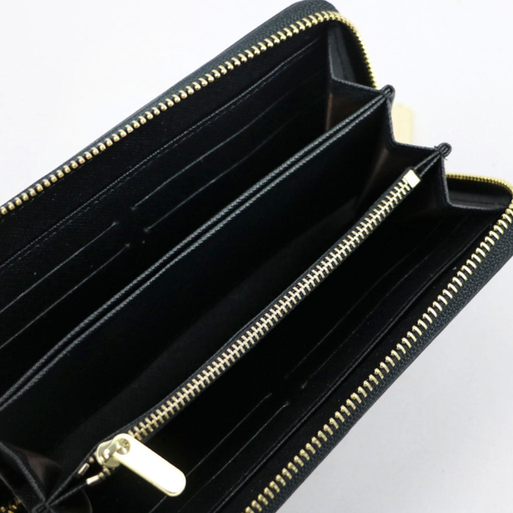 The Erin Real Leather Purse in Black – Compact Zip Wallet | Worth A Million