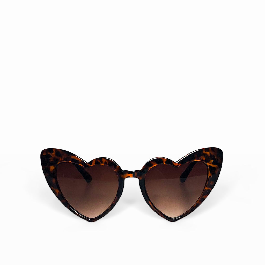 Tortoise Shell Heart Sunglasses – Retro Brown Y2K Eyewear | Worth A Million