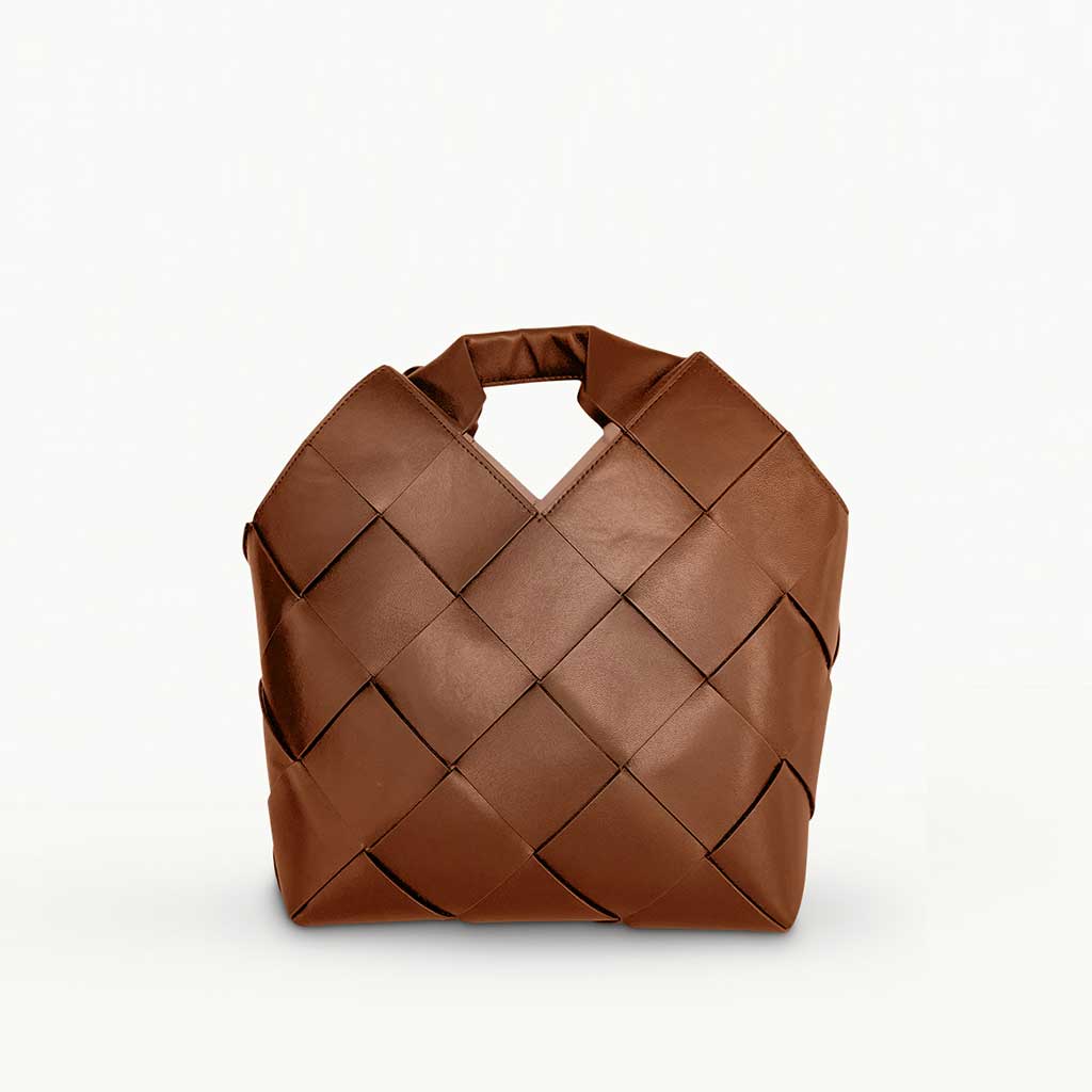 Tan woven bag sale