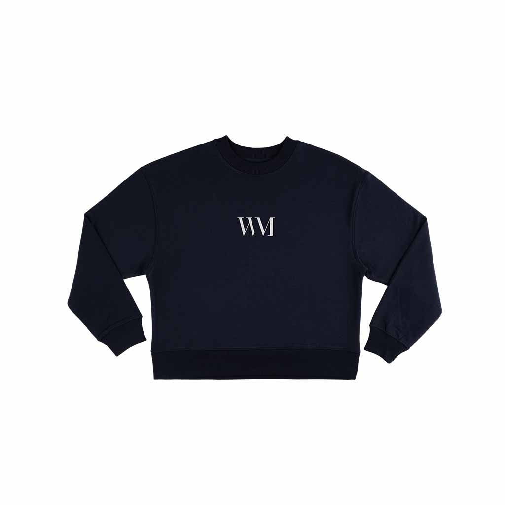 Oversized Dropped Shoulder Sweater in navy