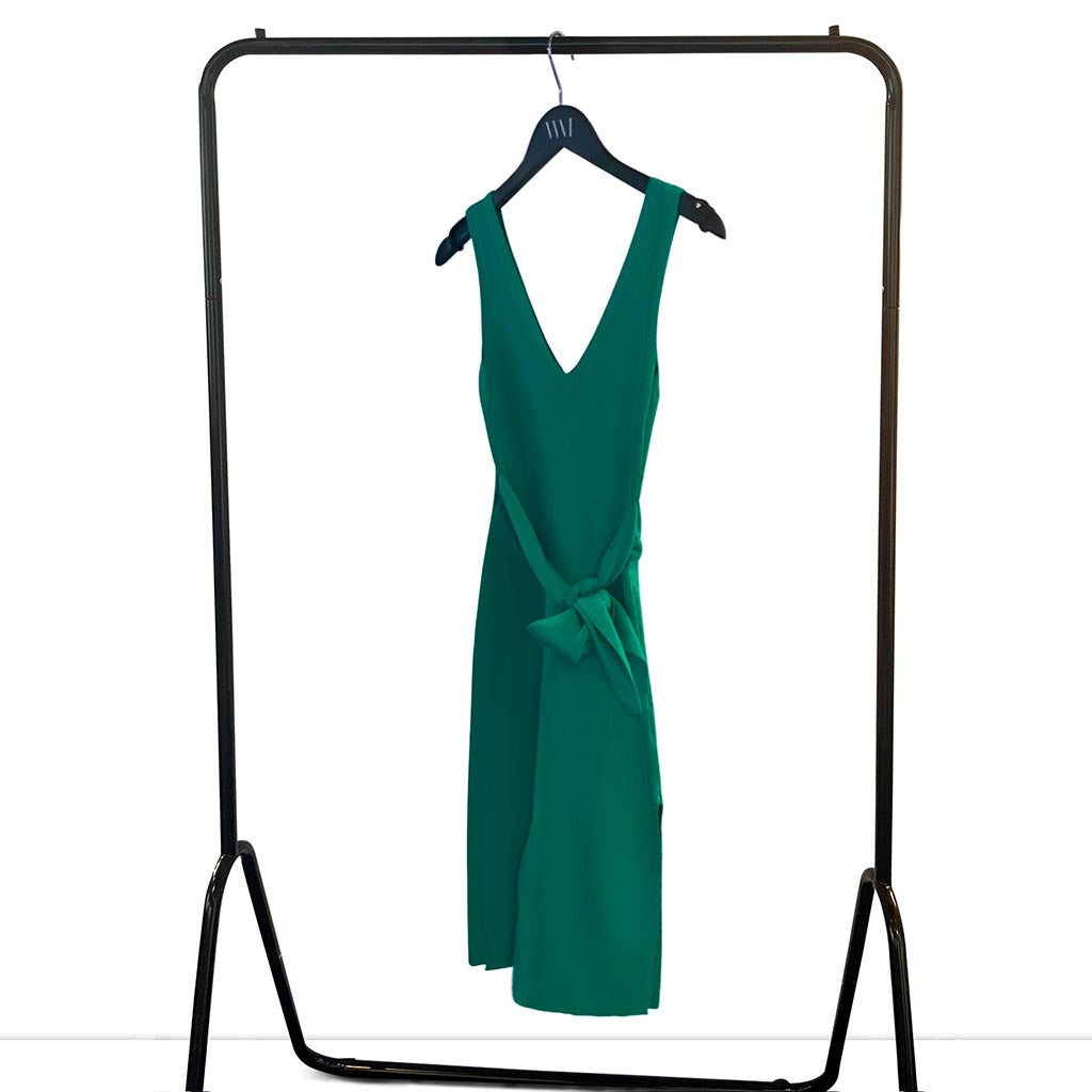Green Ribbed Midi Bodycon Dress – Resort Collection | Worth A Million