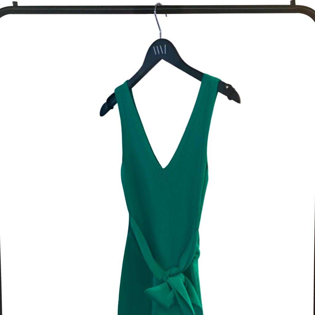 Green Ribbed Midi Bodycon Dress – Resort Collection | Worth A Million