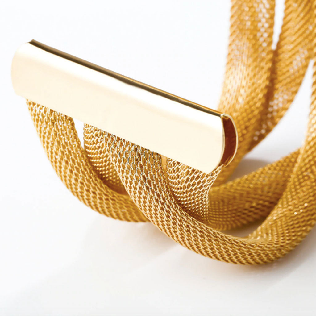 Wide Cuff Bangle in Gold – Bold Statement Bracelet | Worth A Million