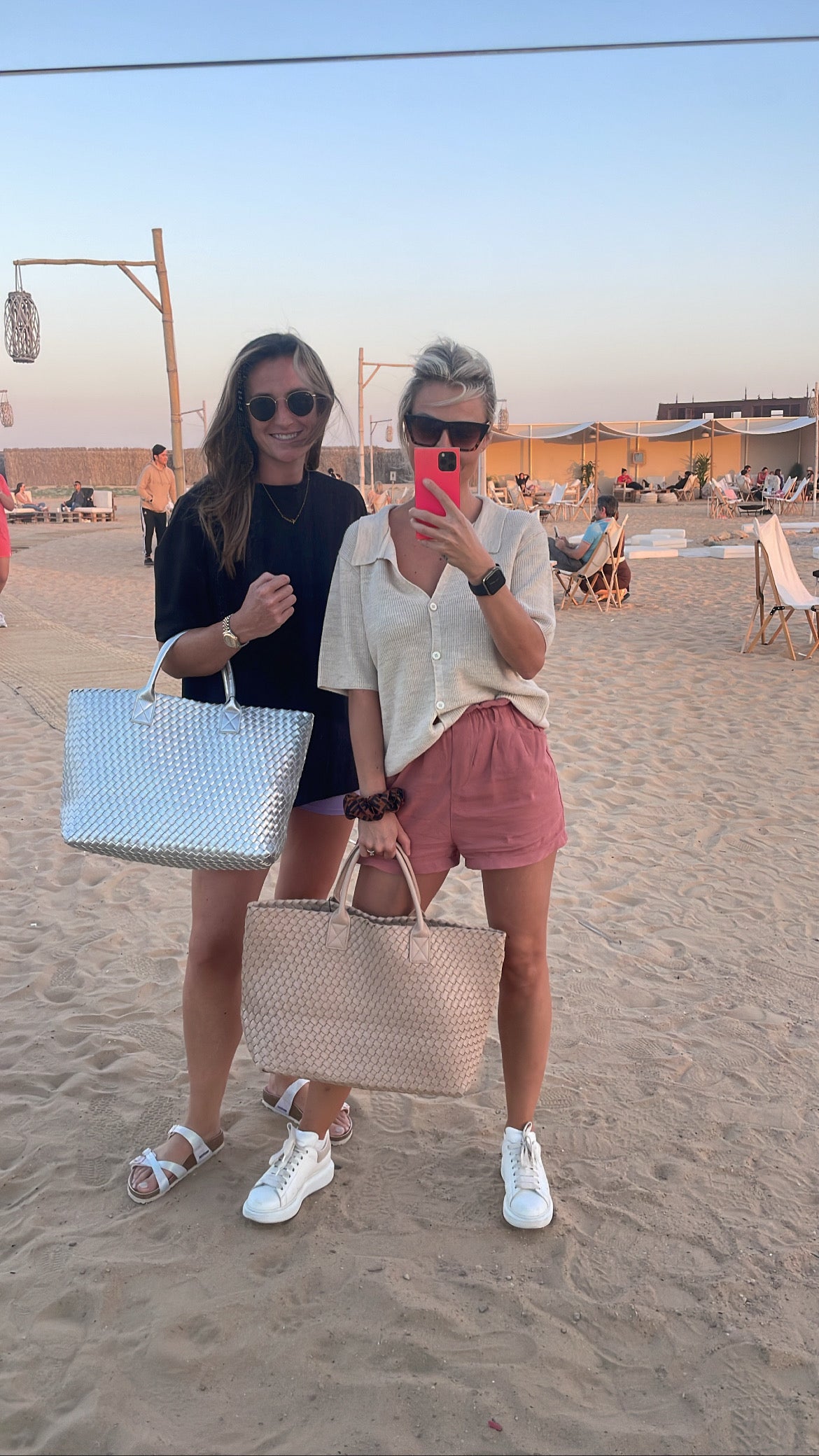 Nicola 2.0 Handwoven Vegan Leather Tote Bag – Silver