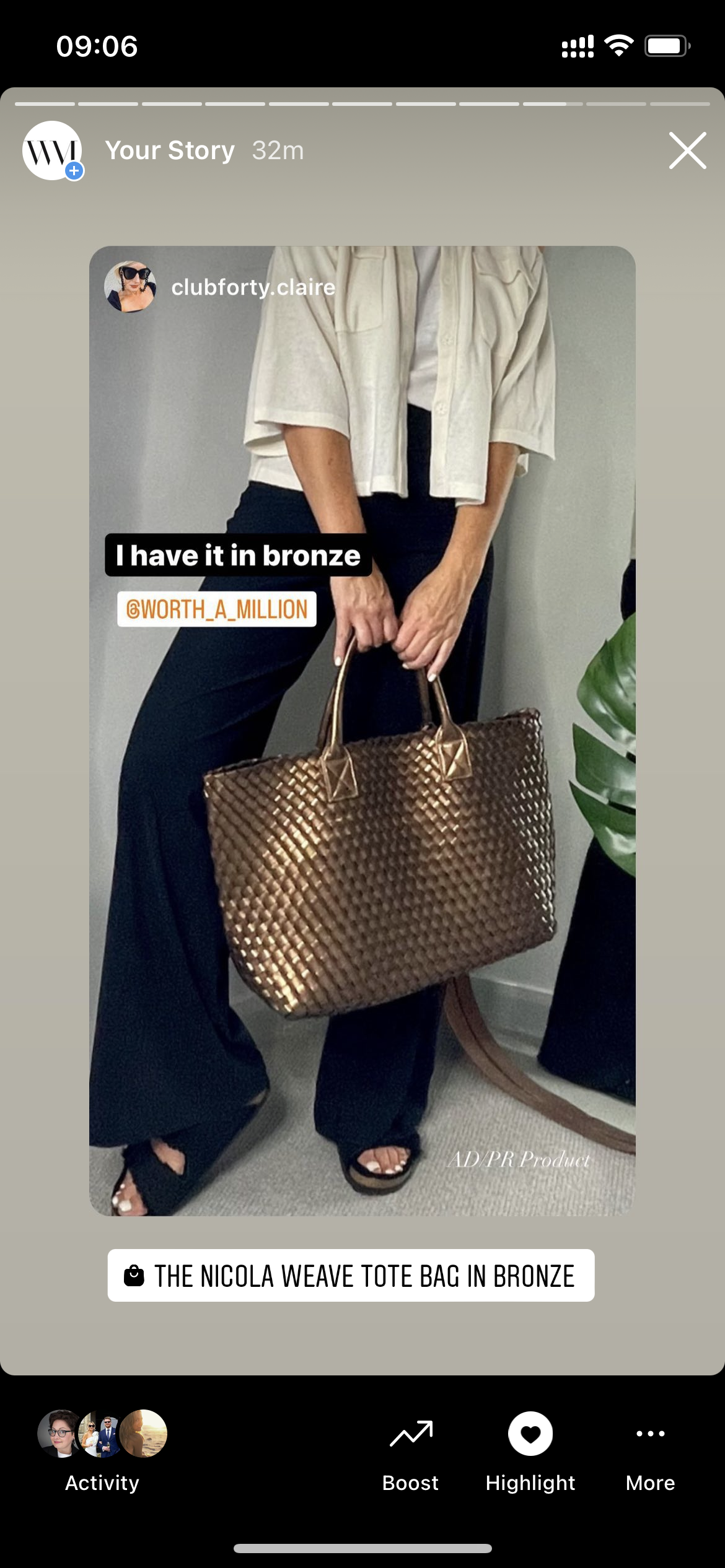 Nicola 2.0 Handwoven Vegan Leather Tote Bag – Bronze