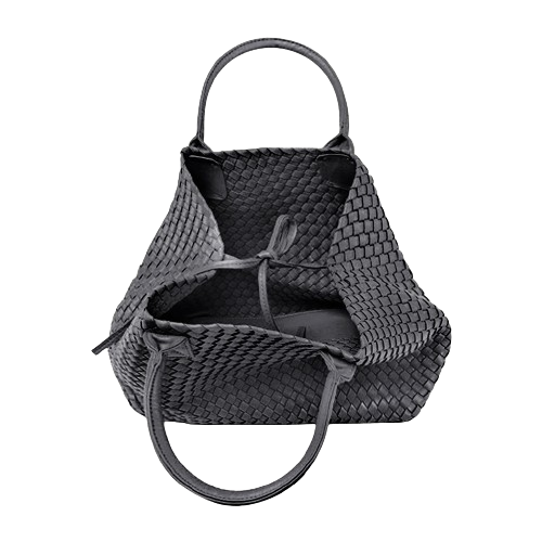 The Nicola 2.0 Weave Tote Bag in black