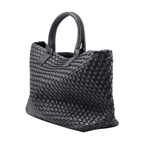 The Nicola 2.0 Weave Tote Bag in black