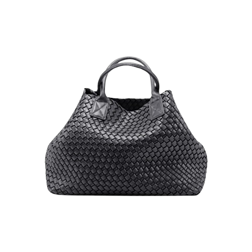 The Nicola 2.0 Weave Tote Bag in black