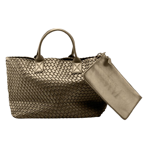 The Nicola 2.0 Weave Tote Bag in bronze