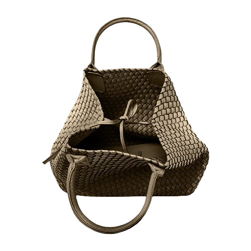 The Nicola 2.0 Weave Tote Bag in bronze