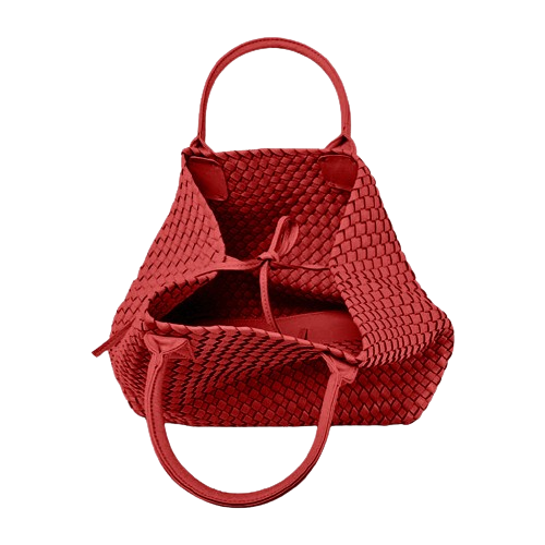 The Nicola Weave Tote Bag in red