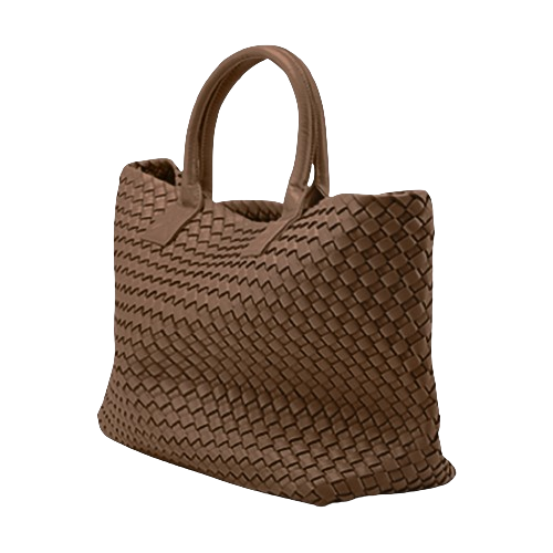 The Nicola 2.0 Weave Tote Bag in tan