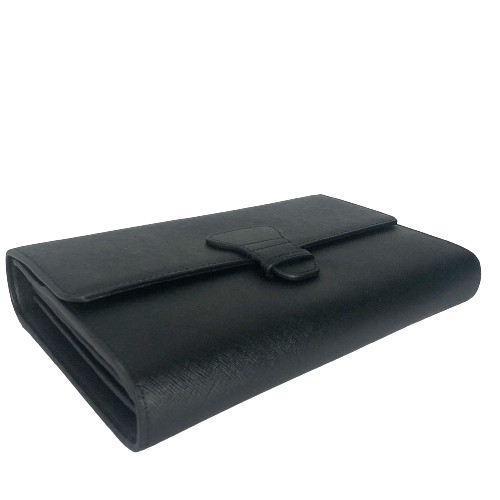 The Rachel Real Leather Travel Wallet in black