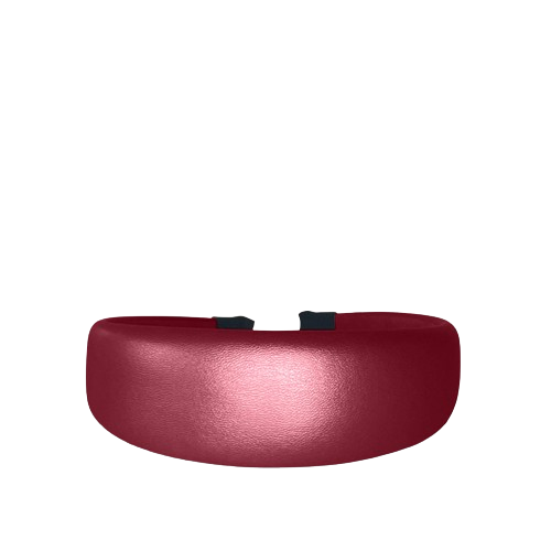 The Vegan Leather Headband in burgundy