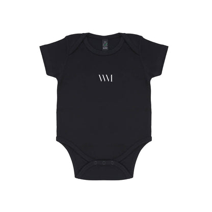 Black Organic Cotton Baby Grow – Unisex Long-Sleeve Bodysuit | Worth A Million