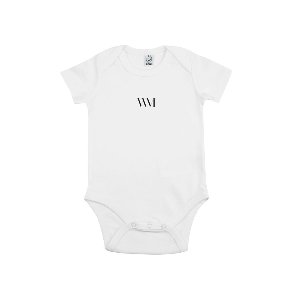 Organic Cotton Baby Grow in white