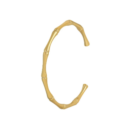 Thin Bamboo Bangle in gold