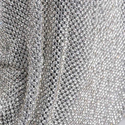 The Carrie Rhinestone Shoulder Bag in Silver – Sparkling Crystal Evening Bag | Worth A Million