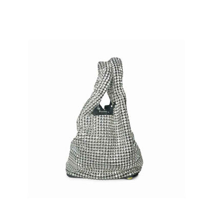 Silver Rhinestone Mini Bucket Bag – The Gracie Sparkle Tote | Worth A Million
