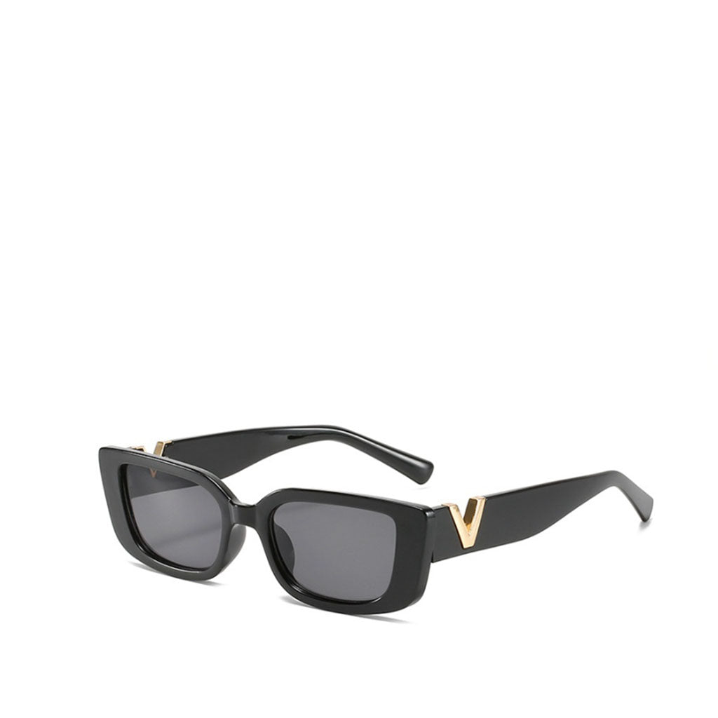 Rectangular Cat Eye Sunglasses in black