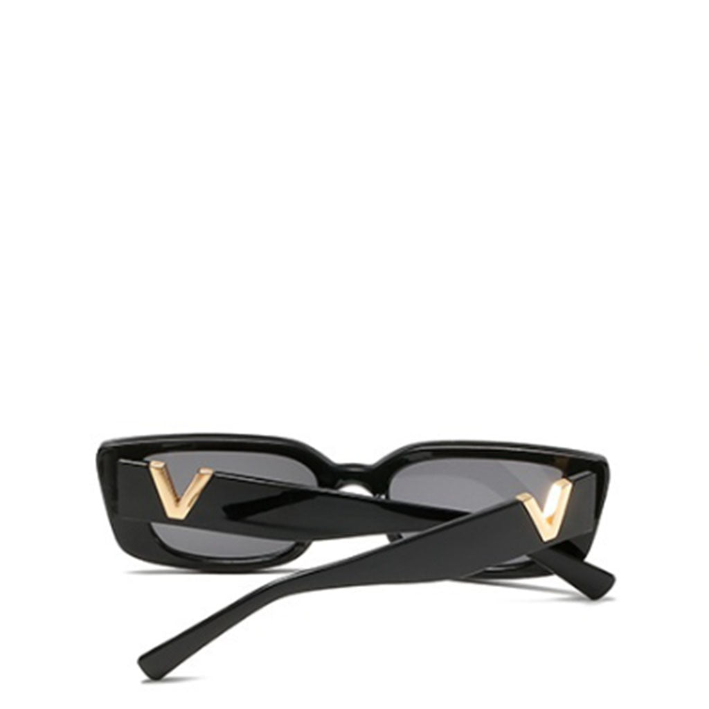 Rectangular Cat Eye Sunglasses in black