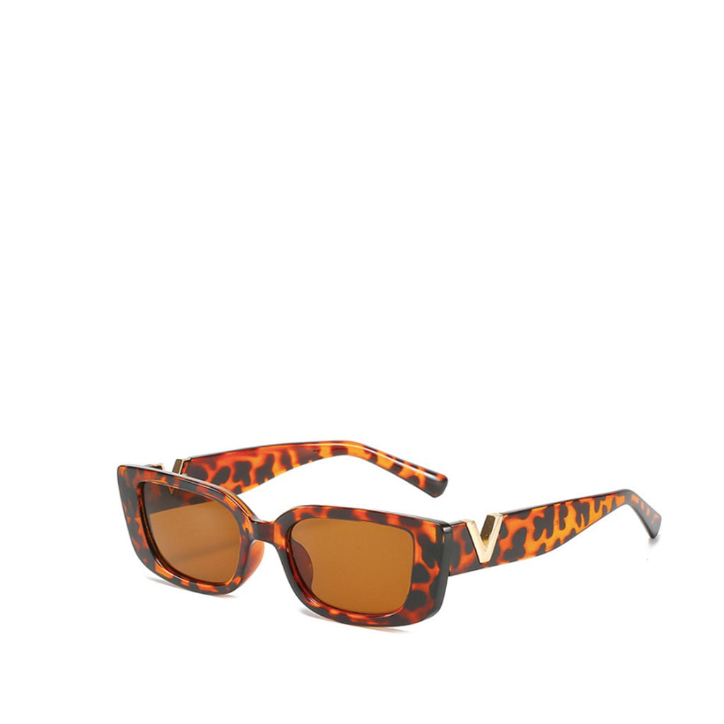 Rectangular Cat Eye Sunglasses in tortoise shell