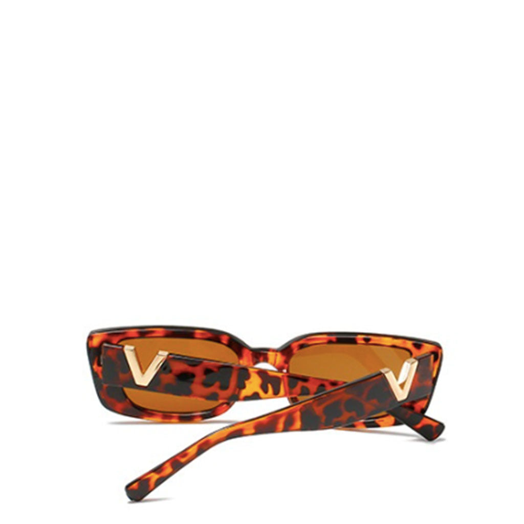 Rectangular Cat Eye Sunglasses in tortoise shell