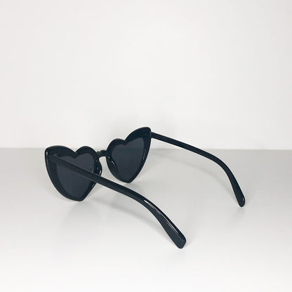 Black Heart Sunglasses – Retro Black Y2K Eyewear | Worth A Million