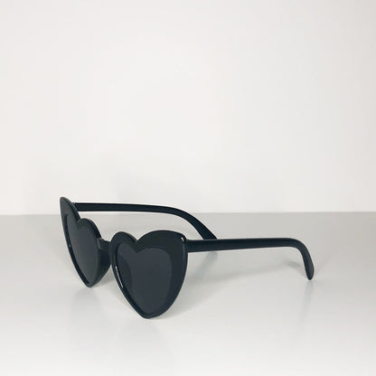 Black Heart Sunglasses – Retro Black Y2K Eyewear | Worth A Million