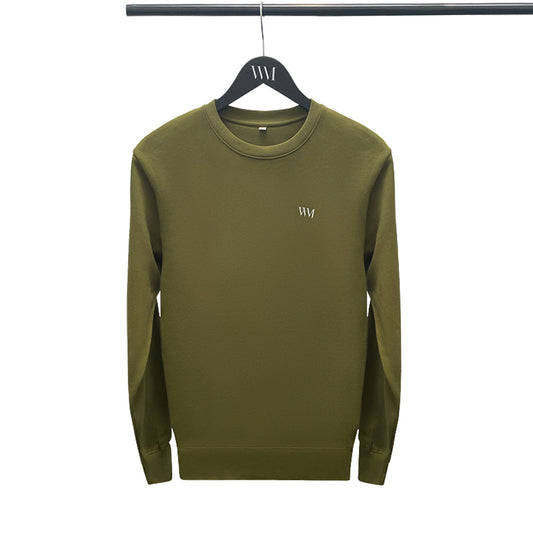 Unisex Organic Cotton Sweater in khaki