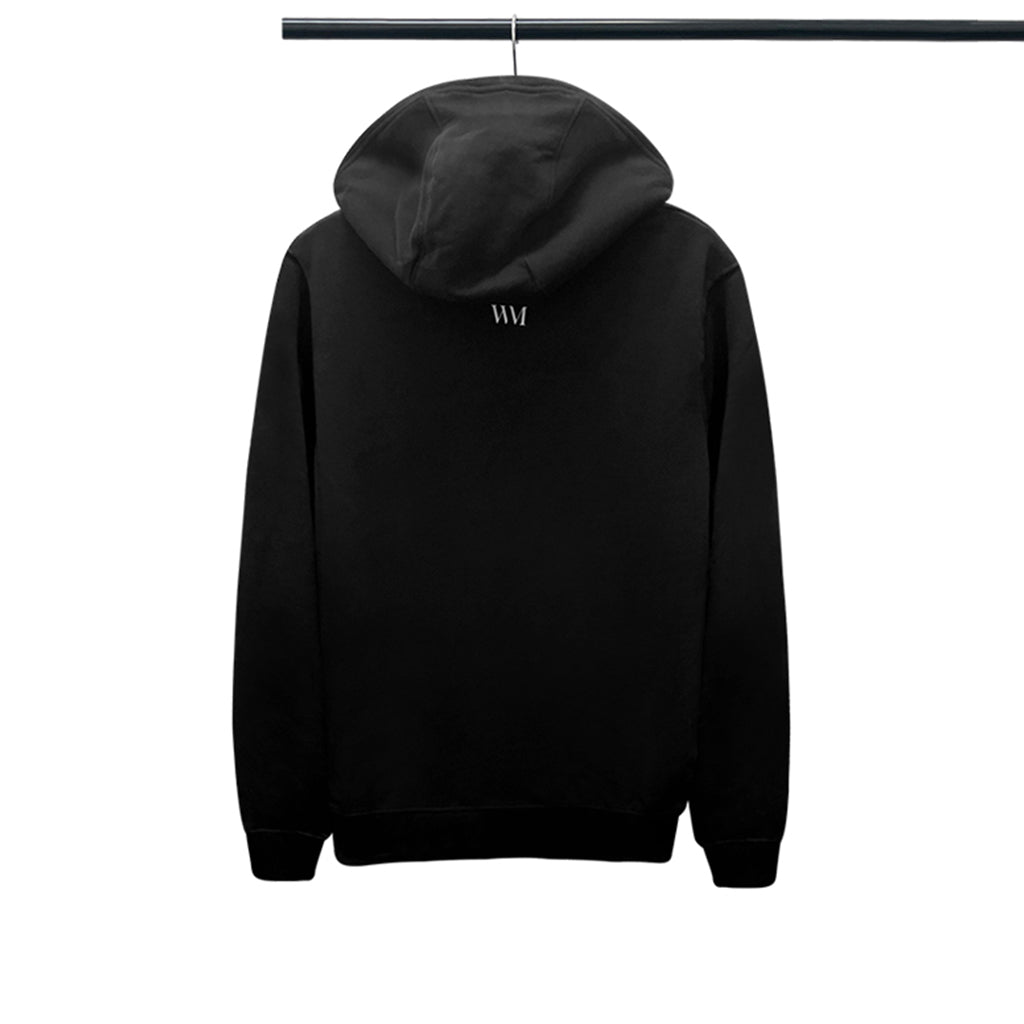 Unisex Organic Cotton Pullover Hoodie in black