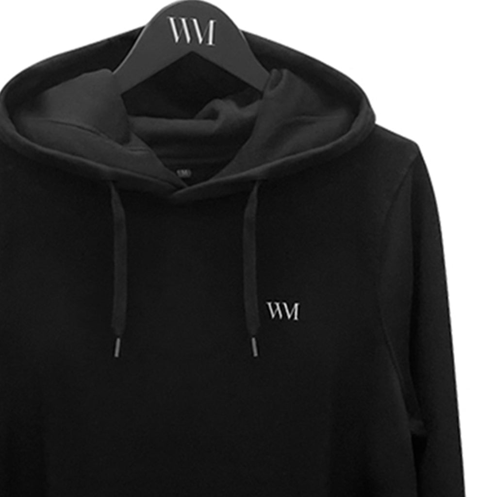 Unisex Organic Cotton Pullover Hoodie in black