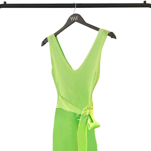 Lime Ribbed Midi Bodycon Dress – Resort Collection | Worth A Million