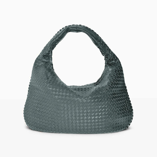 The Sienna Slouch Shoulder Bag in dark green