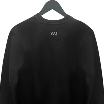 Unisex Organic Cotton Crewneck Sweater – Black Pullover | Worth A Million