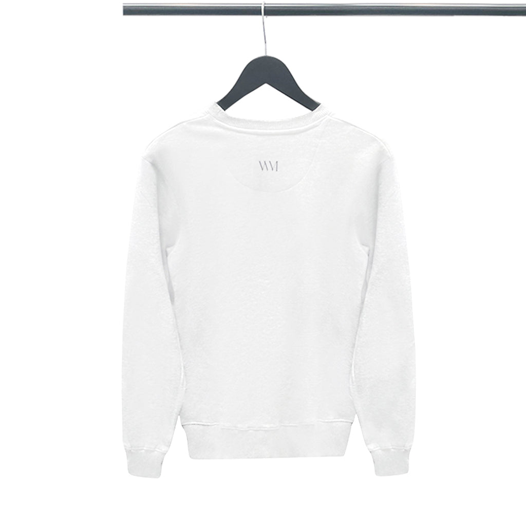 Unisex Organic Cotton Sweater in white