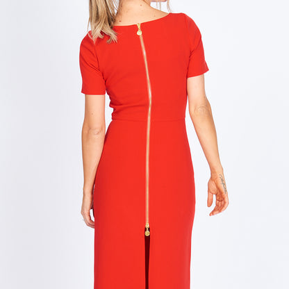 The Roxy Half Sleeve Bodycon Maxi Dress – Sculpting Red Maxi | Worth A Million
