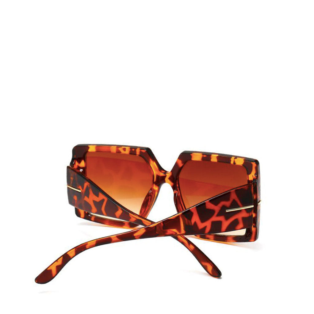 Statement Square Sunglasses in leopard