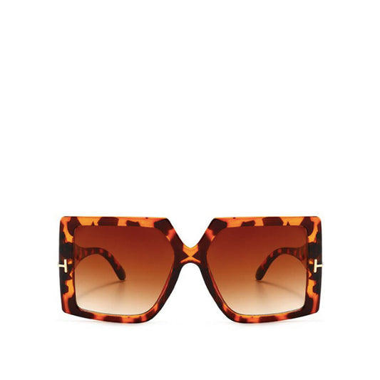 Statement Square Sunglasses in leopard