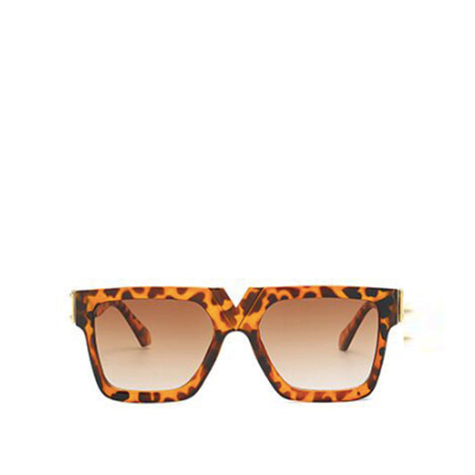 Square V Sunglasses in leopard