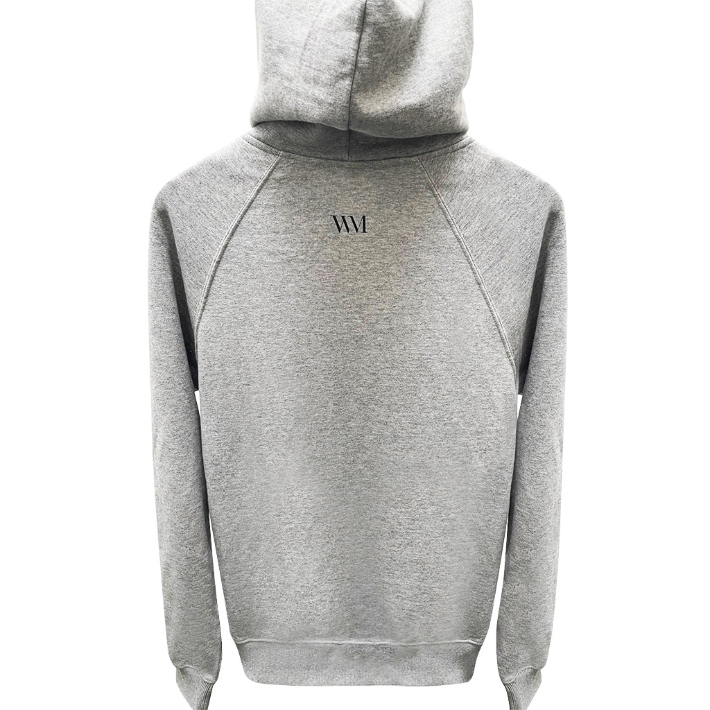 Unisex Organic Cotton Zip-Up Hoodie in grey