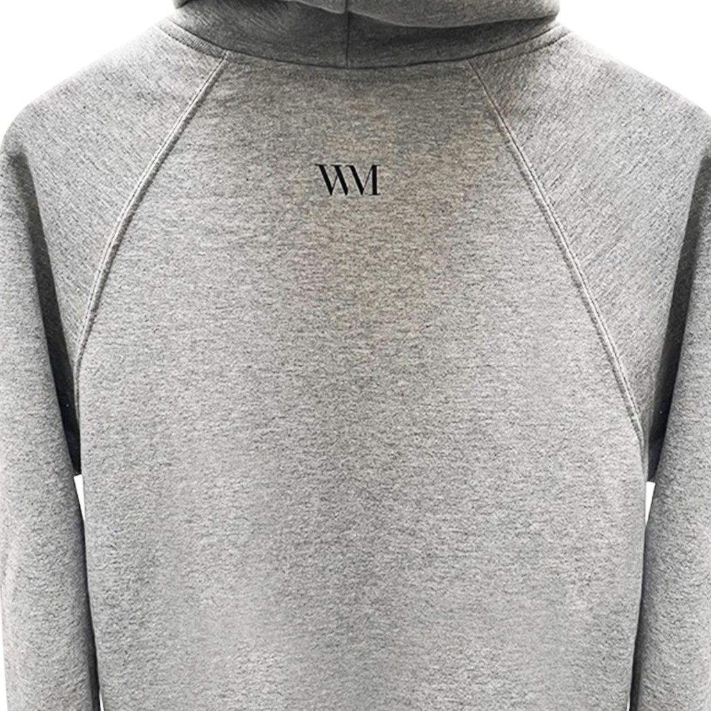 Unisex Organic Cotton Zip-Up Hoodie in grey